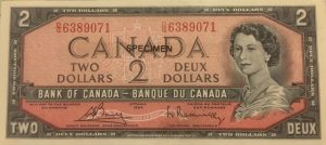 2 dollars 1954