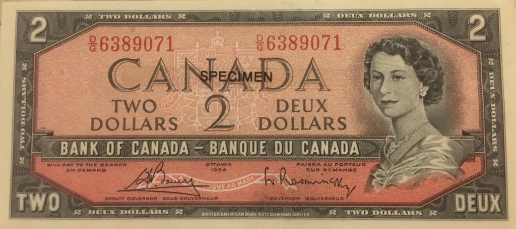 2 dollars 1954