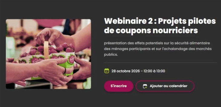 Webinaire sur les coupons nourriciers