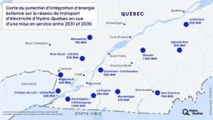 carte projets éoliens potentiel - appel d'offres Hydro-Québec 2026
