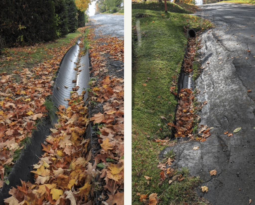 PHOTO DE LA canalisation des fossés latéraux