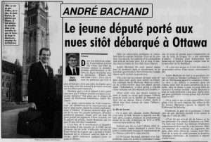 Article La Tribune 1997 arrivée André Bachand à Ottawa