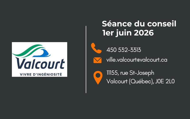 Ville de Valcourt&nbsp;: séance du conseil