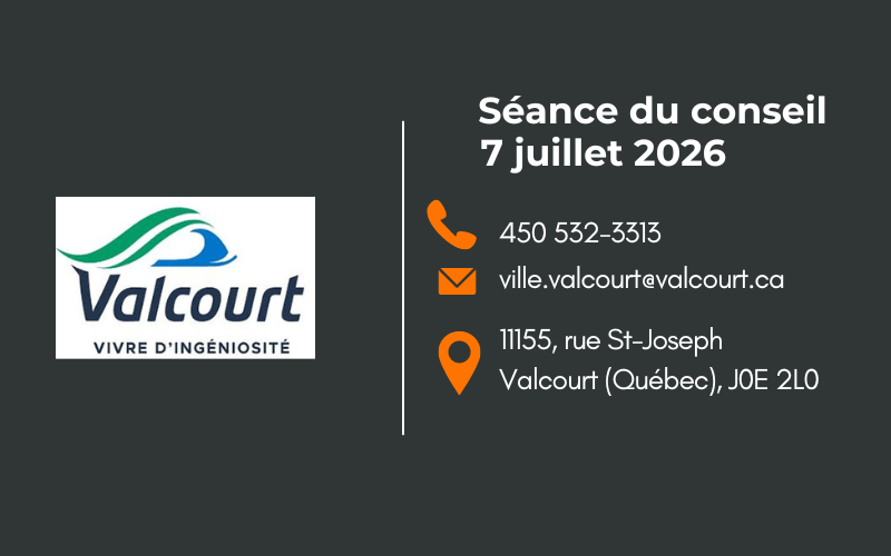 Ville de Valcourt&nbsp;: séance du conseil