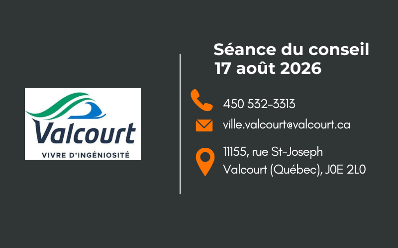 Ville de Valcourt&nbsp;: séance du conseil