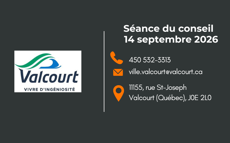 Ville de Valcourt&nbsp;: séance du conseil