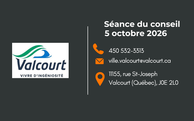 Ville de Valcourt&nbsp;: séance du conseil