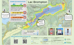 carte navitation lac Brompton
