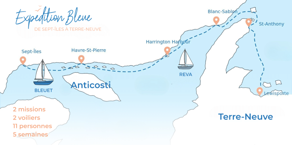 Carte due Sept-Îles à Terre-Neuve