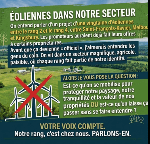 éoliennes - protestation dans le Val - été 2026